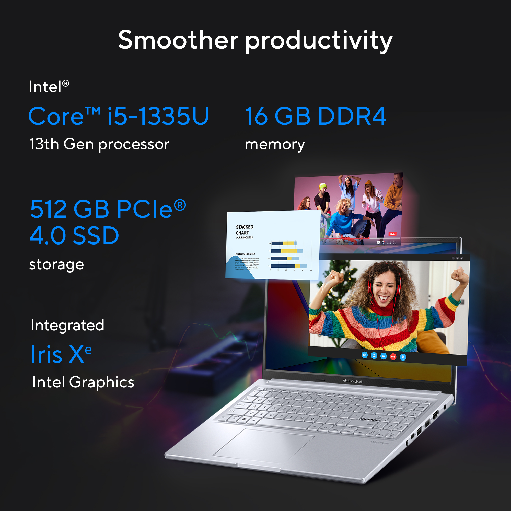 ASUS Vivobook 15X OLED K3504VAD-MA542WS Creator Laptop - image 4