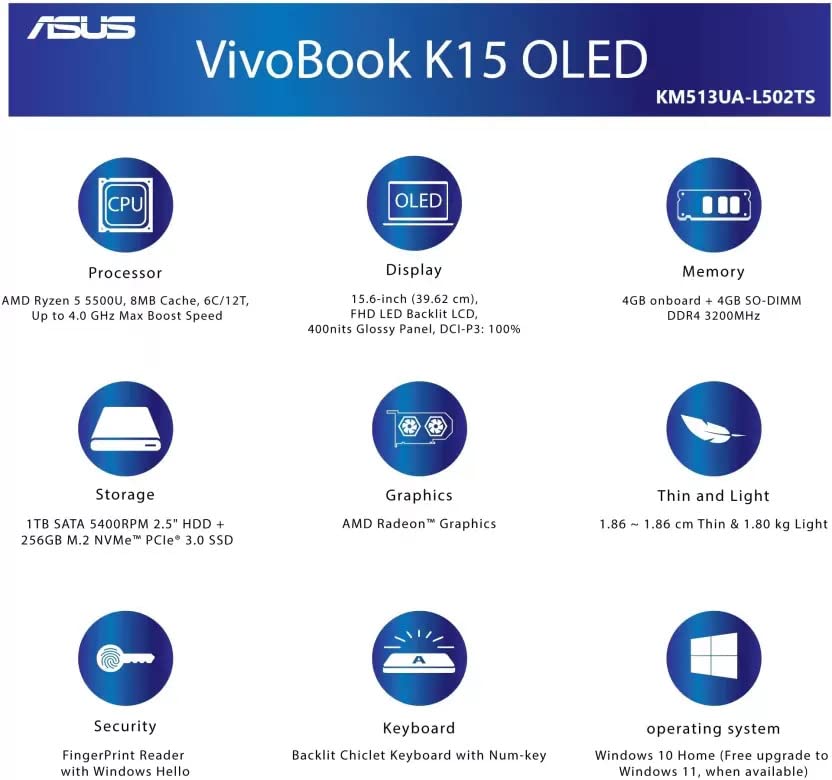 ASUS Vivobook 15 KM513UA-L502TS Light Weight Laptop - image 2