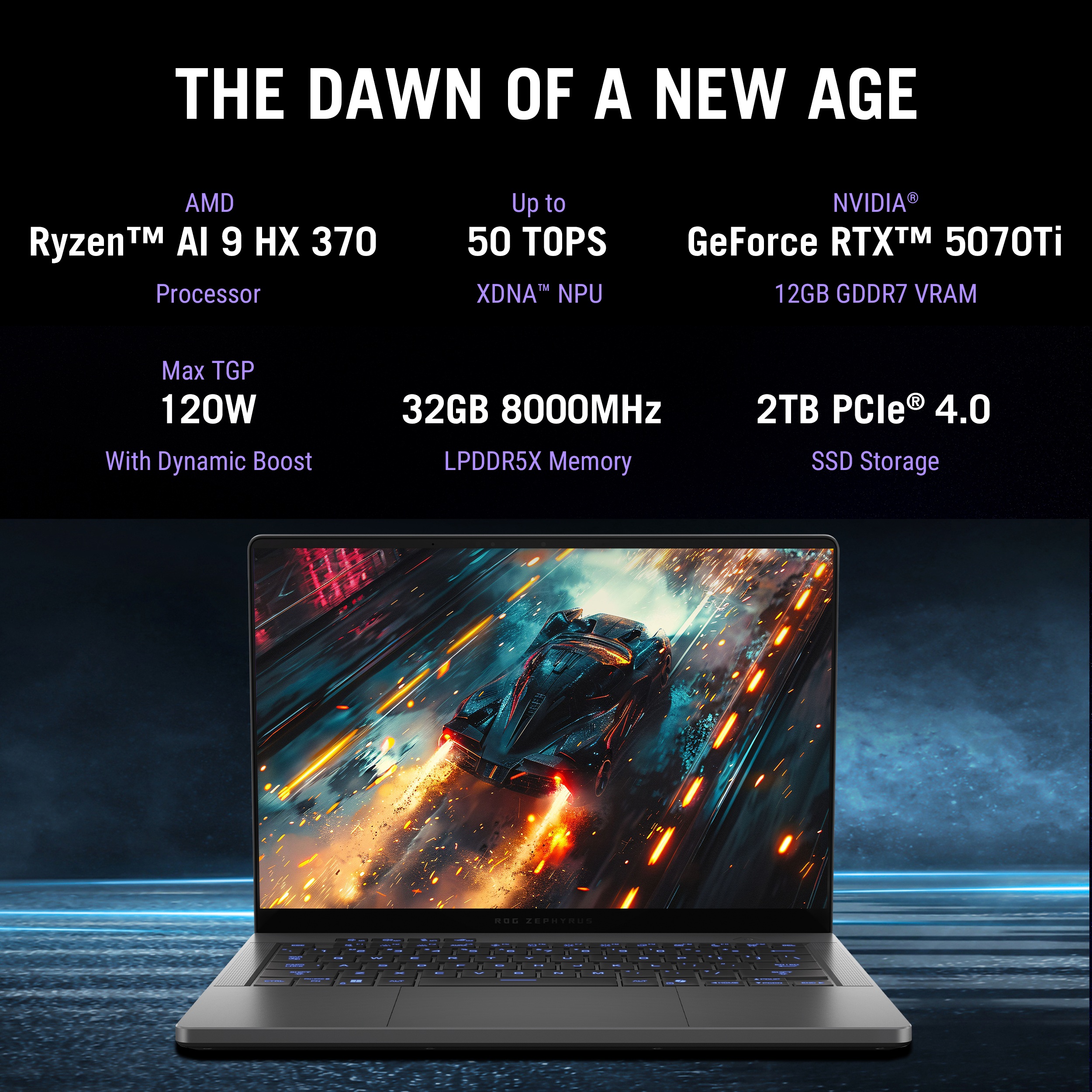 ASUS ROG Zephyrus G14 GA403WR Ryzen AI 9 HX 370 RTX 5070 Ti 32GB 2TB Win11 - image 3