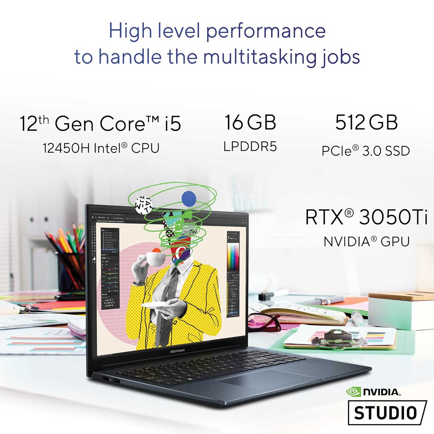 Asus Vivobook Pro 15 OLED K6500ZE-L501WS 16GB 512GB Win11 Office - image 4