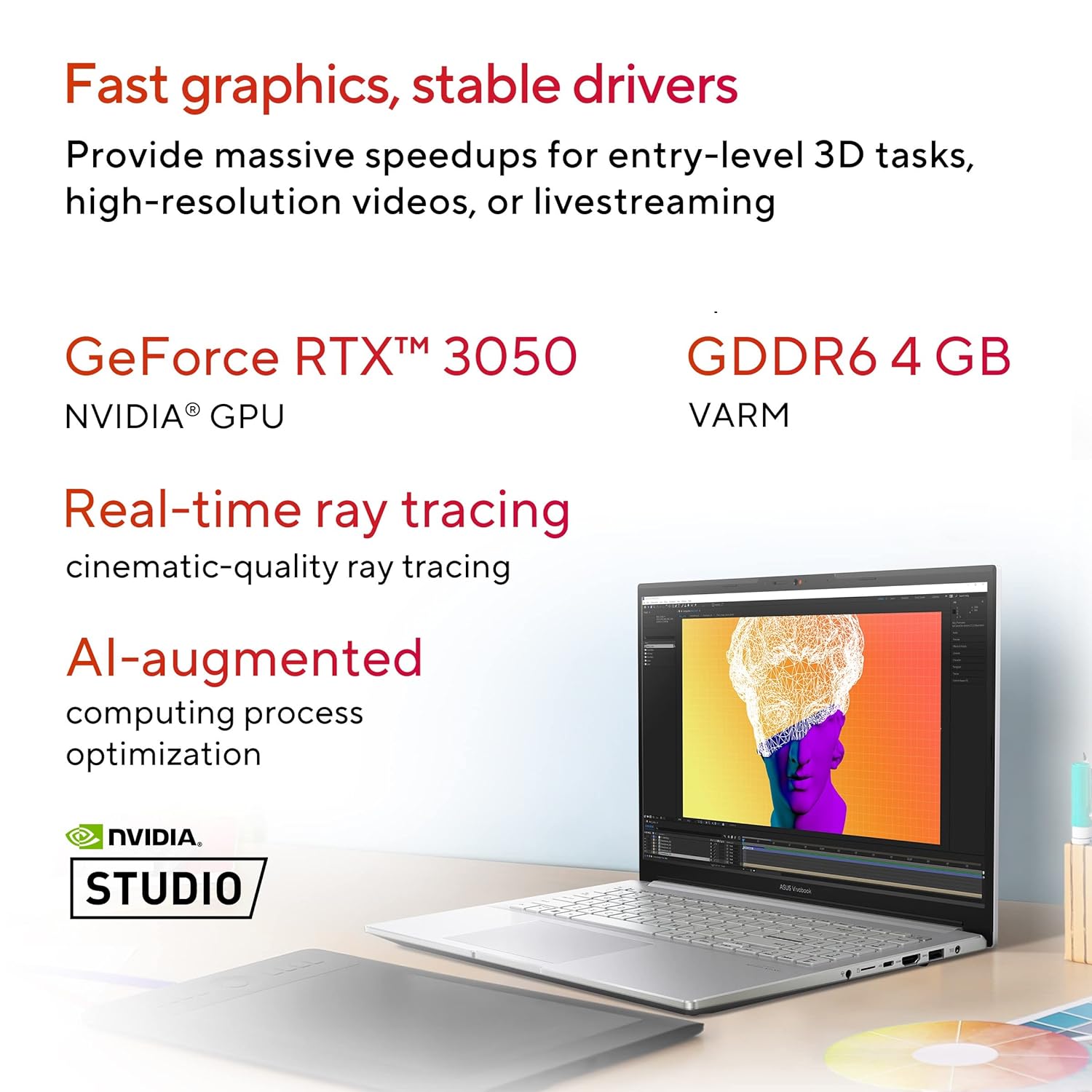 ASUS VivoBook Pro 15 Silver R5 5600H RTX3050 4GB 16GB 1TB OS - image 3