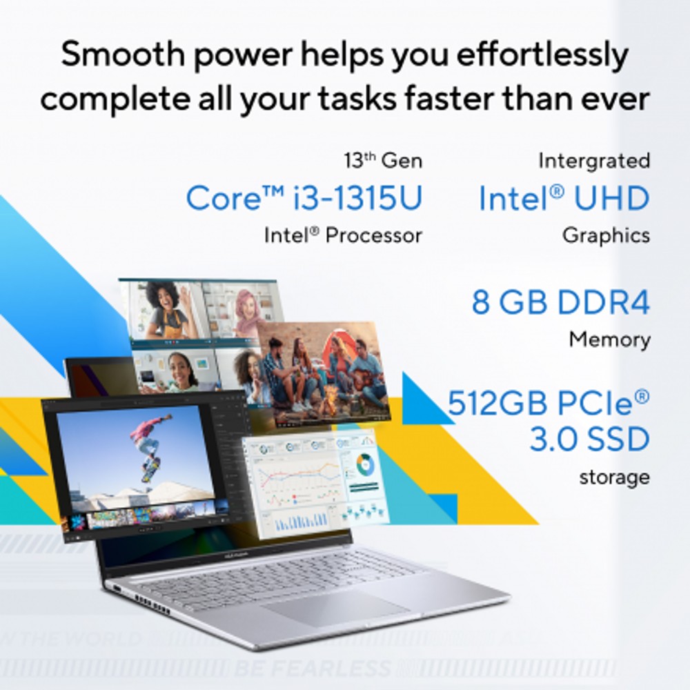 Asus VivoBook 16 i3-1315U 8GB 512GB Transparent-Silver - image 2
