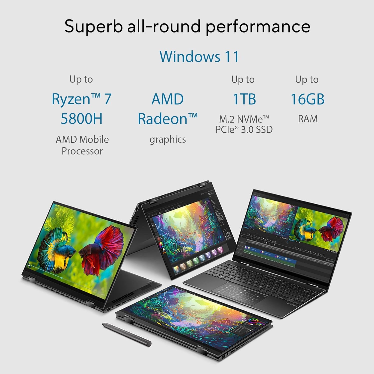 Asus Zenbook Flip U14 OLED UN5401QA-KN701WS 16GB 1TB Win11 - image 3