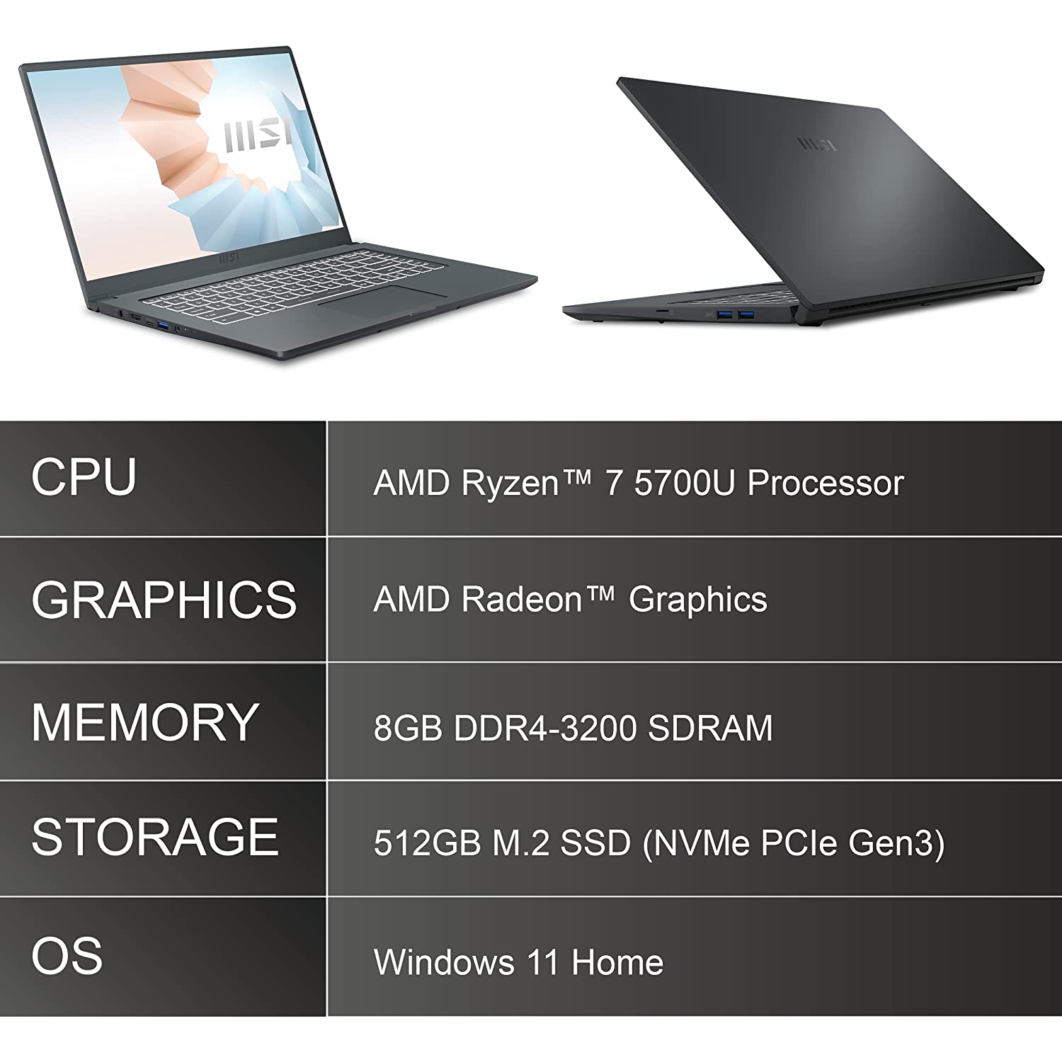 Msi Modern 15 A5M-280IN Laptop - image 4