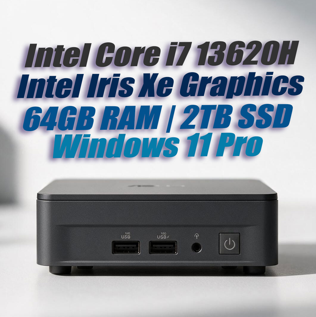 ASUS NUC 13 Pro NUC13ANKH7 Core i7-13620H Slim 64GB 2TB Win11 Mini PC - image 2
