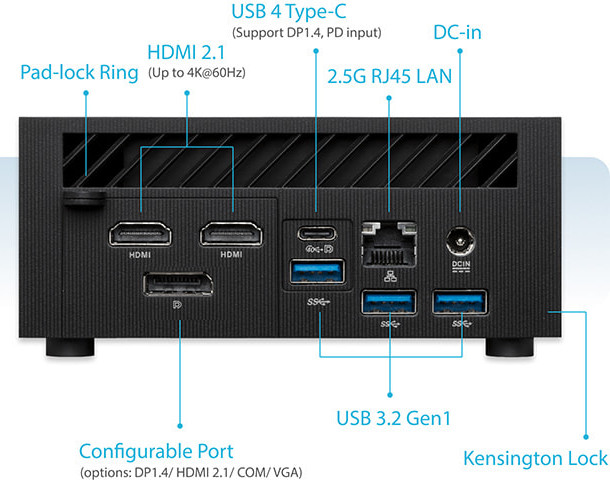 ASUS ExpertCenter Mini PC PN53 Ryzen 7 7735HS Barebone - image 4