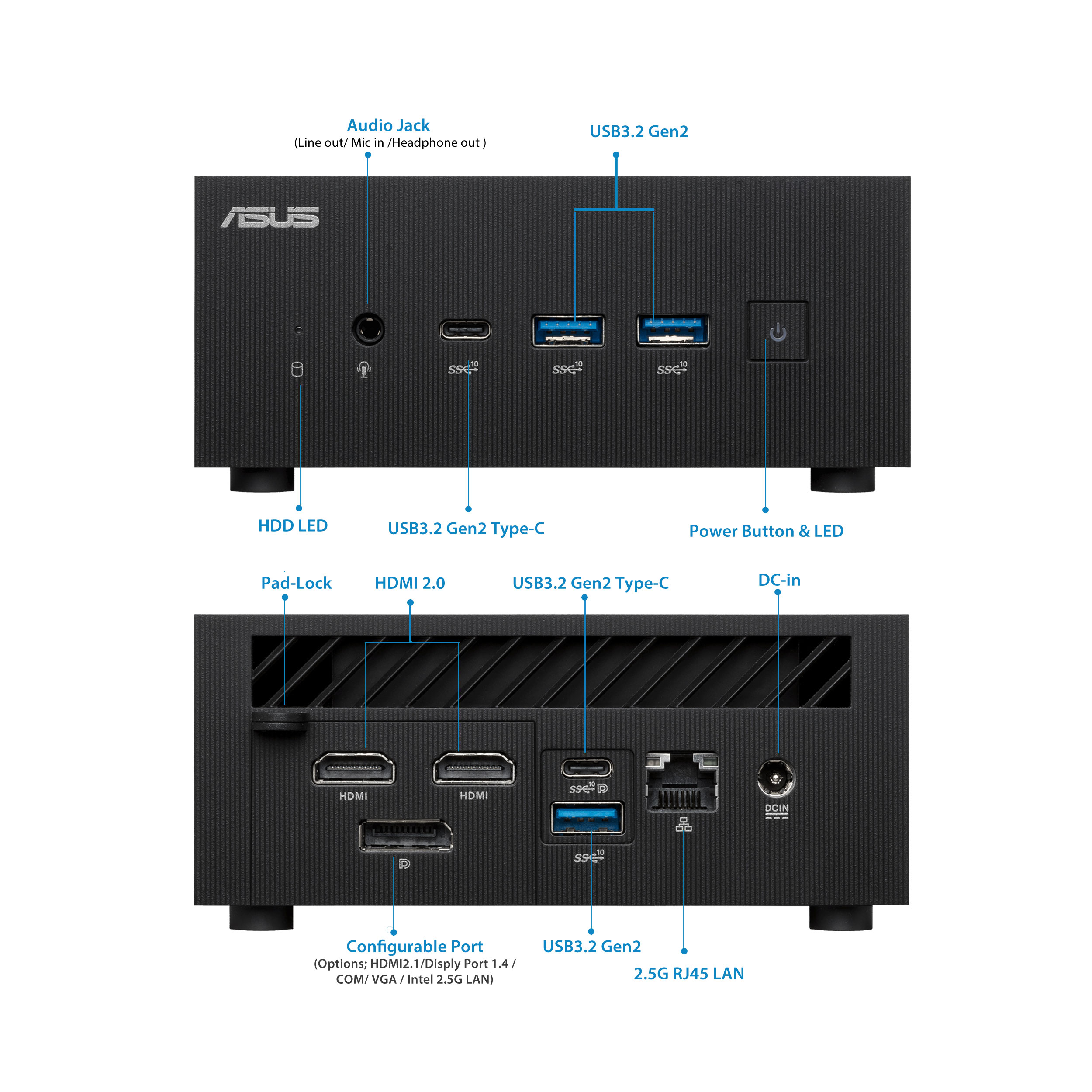 ASUS Mini PC PN64 i5 12500H 8GB DDR5 RAM 128GB SSD Win 11 - image 5