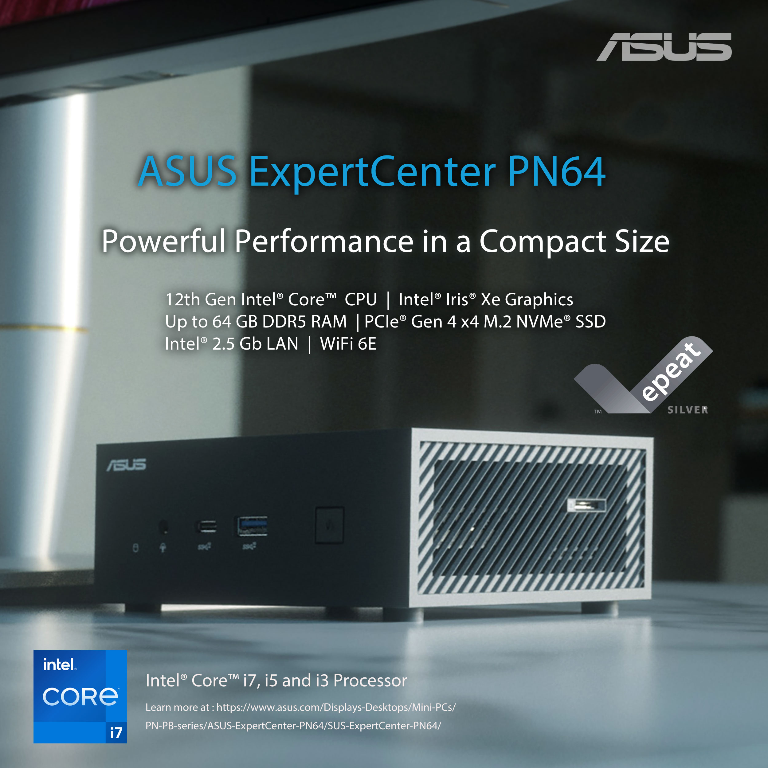 ASUS Mini PC ExpertCenter PN64 barebone with Intel Core i7 13700H - image 6