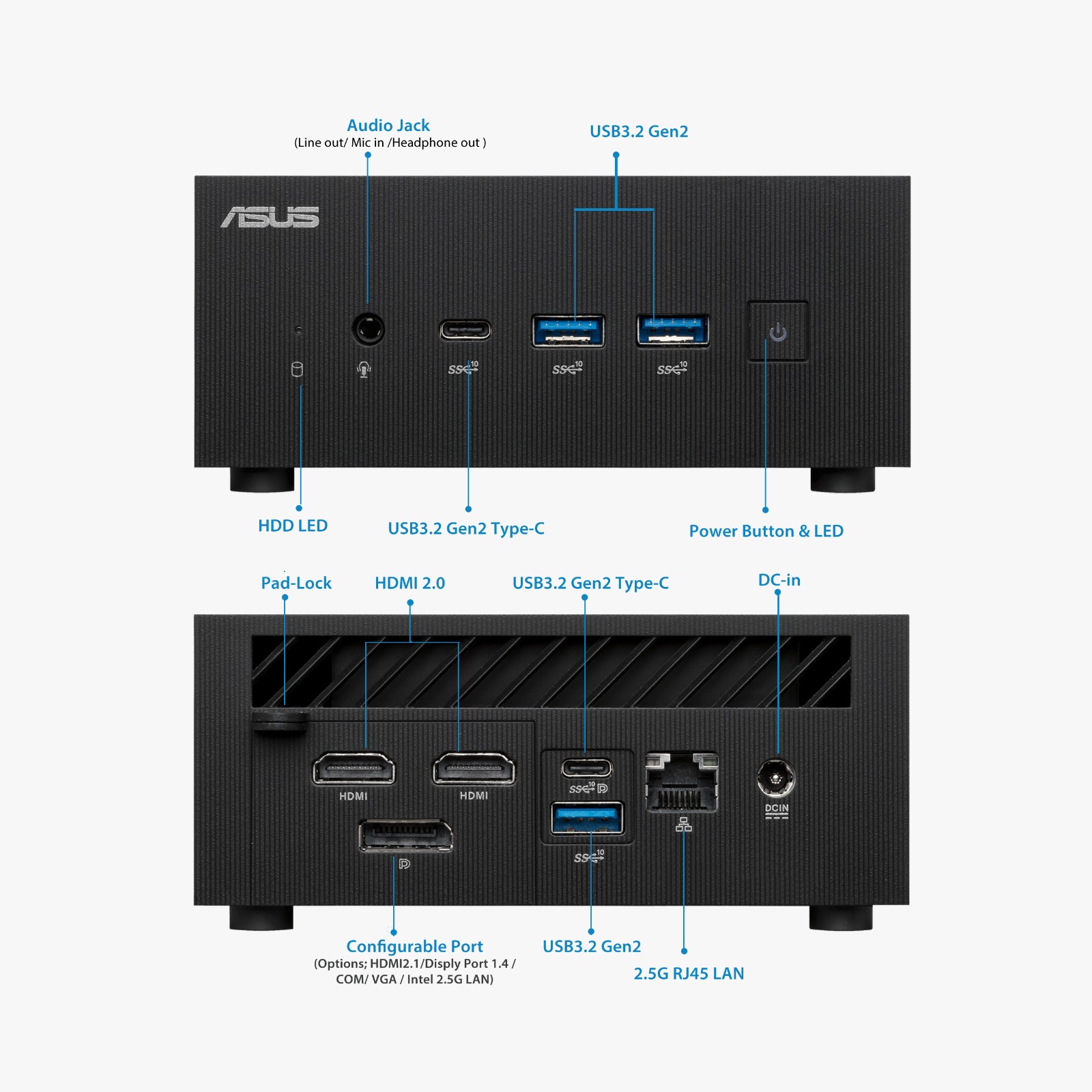 ASUS Mini PC ExpertCenter PN64 barebone with Intel Core i7 13700H - image 4