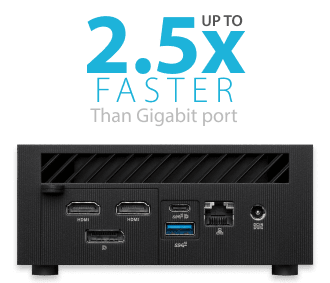 2.5x up to faster than gigabit port