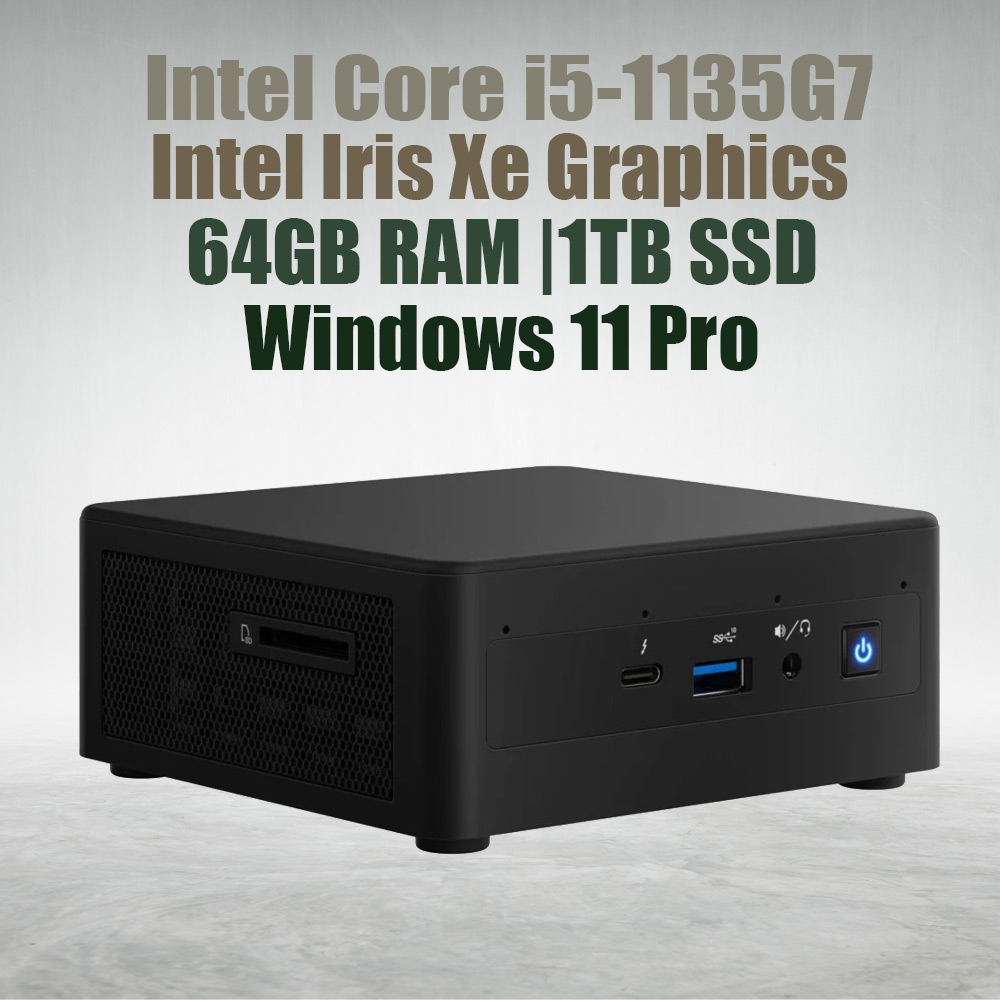 Intel NUC11 Pro Kit NUC11TNHi5 Core i5-1135G7 64GB 1TB Win11 Mini Pc - image 2