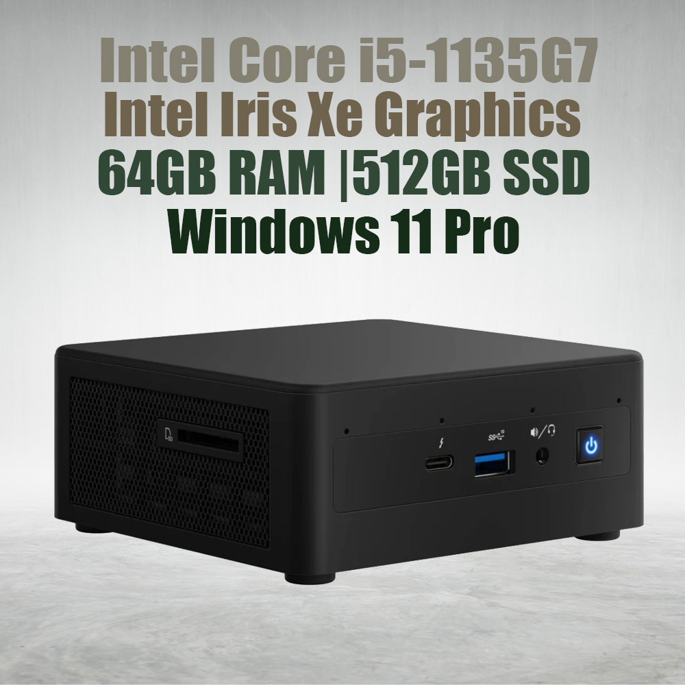 Intel NUC11 Pro Kit NUC11TNHi5 Core i5-1135G7 64GB 512GB Win11 Mini Pc - image 2