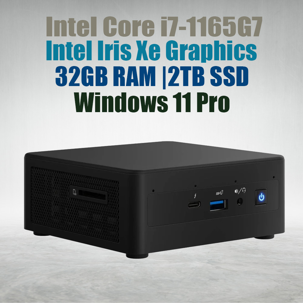 Intel NUC11 Pro Kit NUC11TNHi7 Core i7-1165G7 32GB 2TB Win11 Mini Pc - image 2