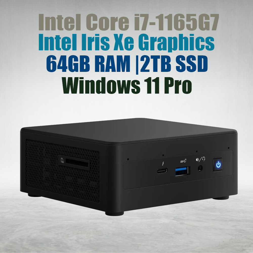 Intel NUC11 Pro Kit NUC11TNHi7 Core i7-1165G7 64GB 2TB Win11 Mini Pc - image 2