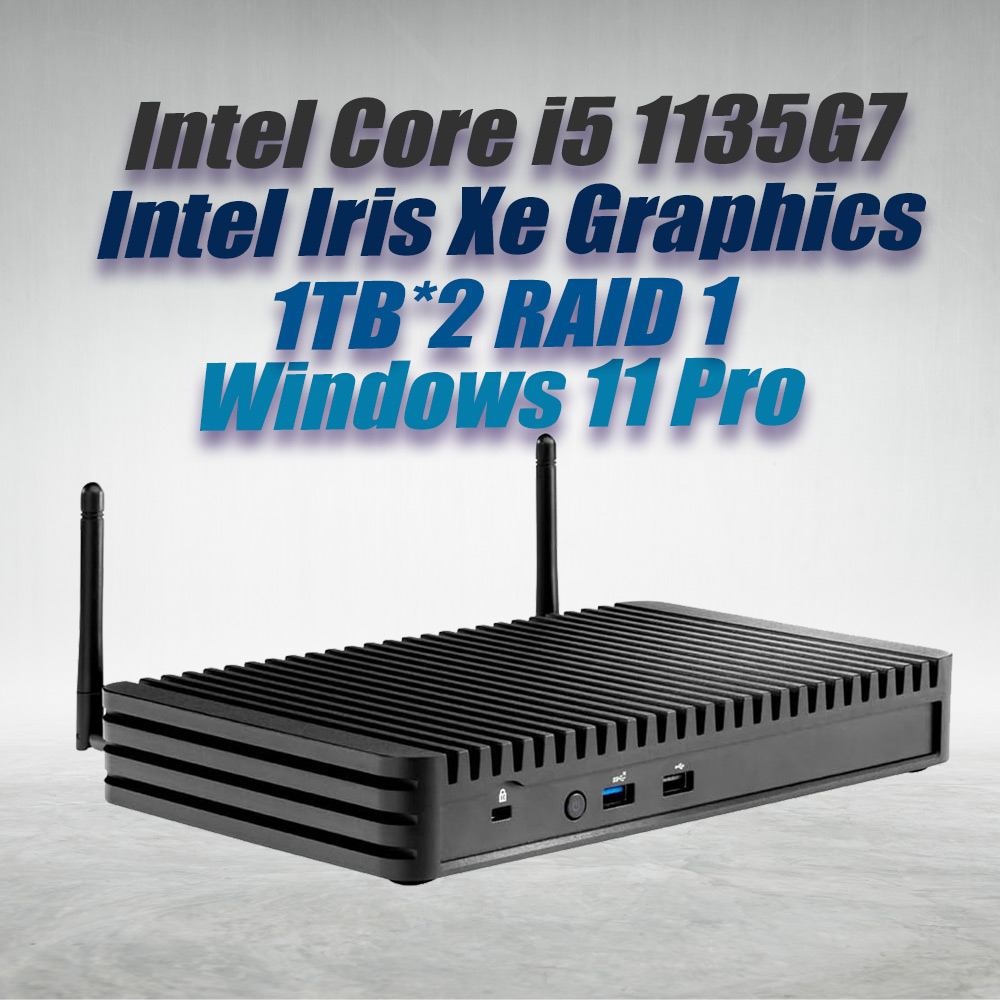 Intel NUC11 Rugged Element BKCMCR1ABA i5-1135G7 MiniPc 8GB 1TB RAID 1 Win11 - image 2