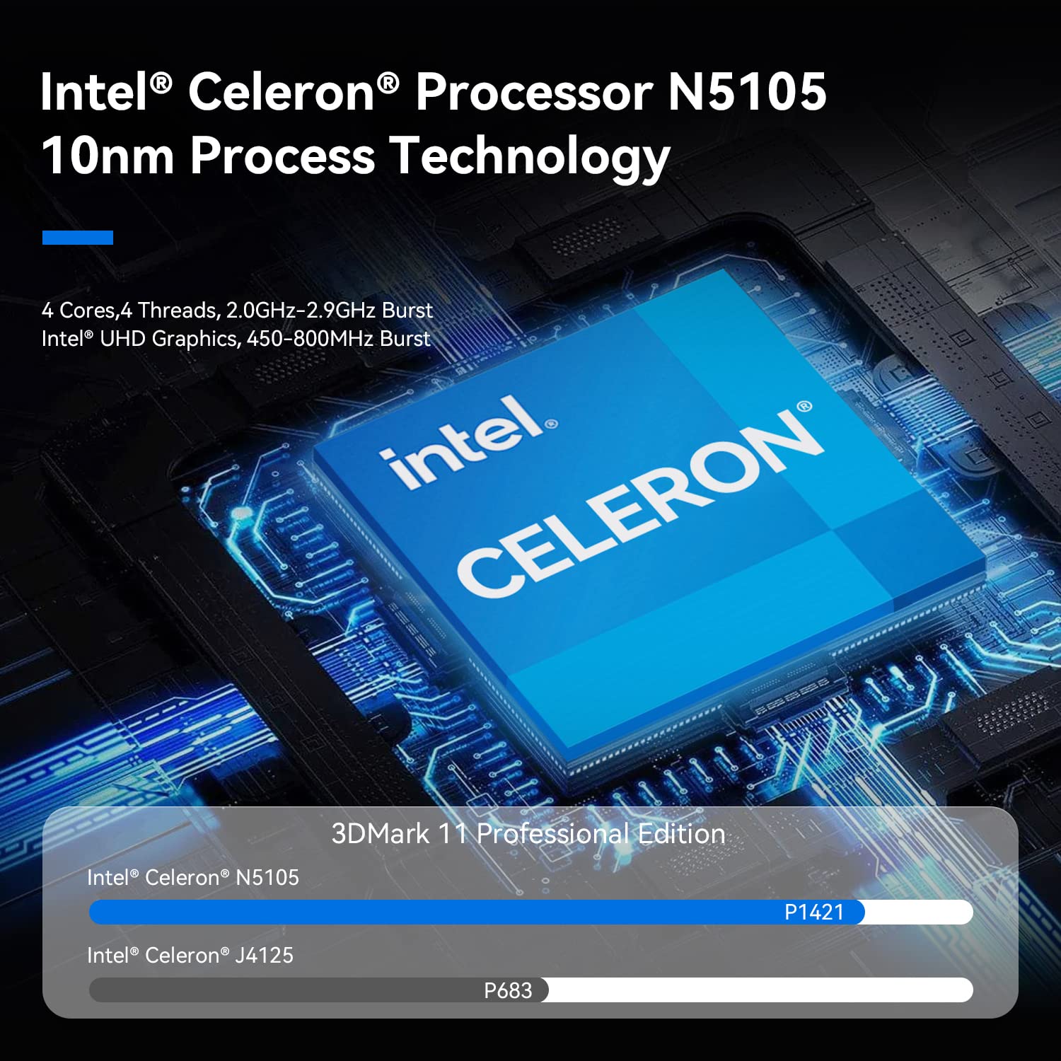 Intel NUC 11 Celeron N5105 NUC11ATKC4 Barebone - image 5