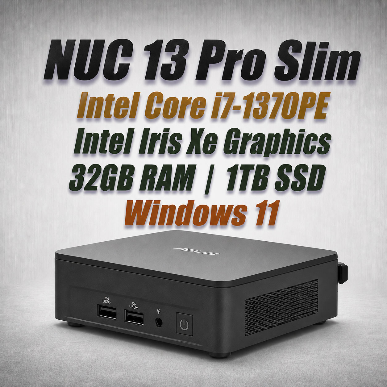 ASUS NUC 13 Pro Slim i7 vPro 1370PE 32GB 1TB Win11 Mini PC - image 2