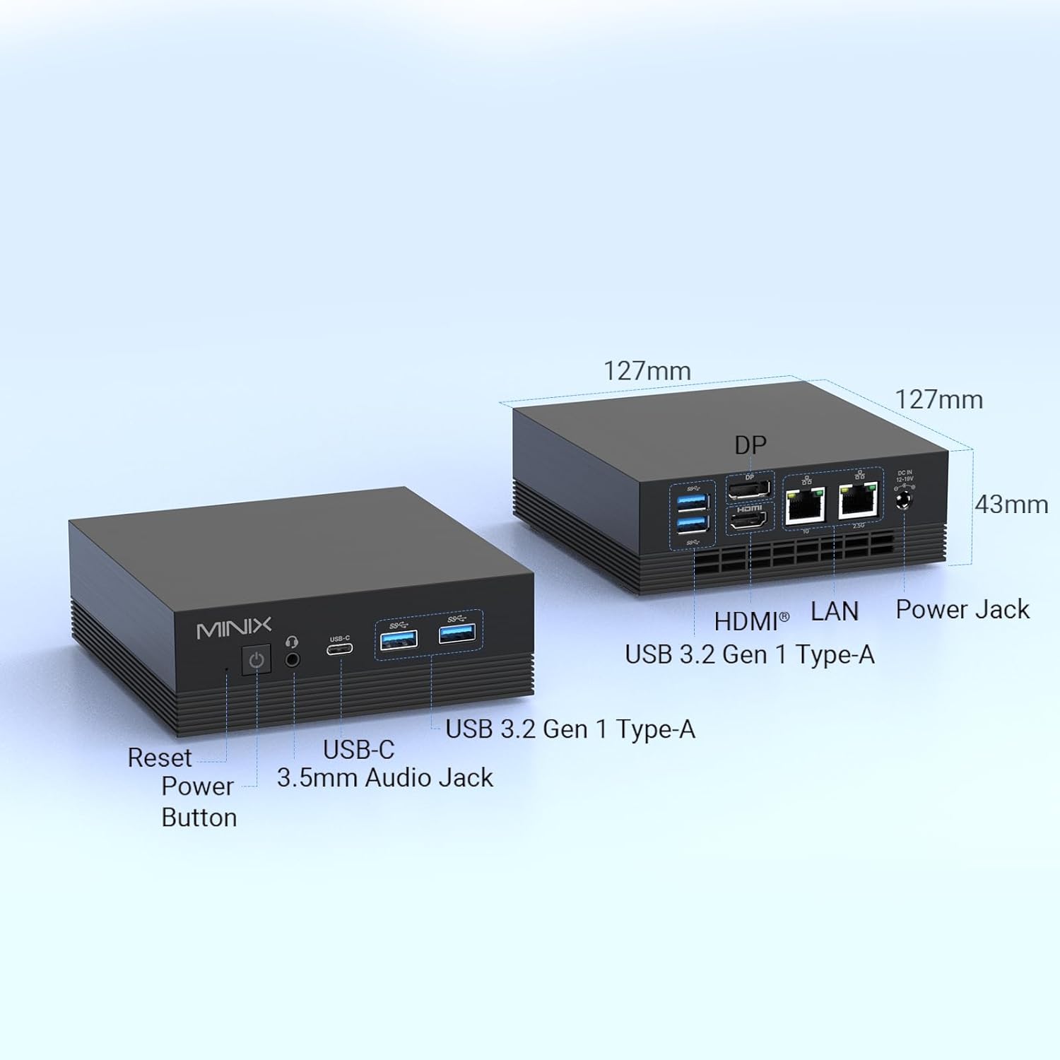 MINIX NEO Z150 Aero Intel N150 Prosessor Barebone Mini PC - image 6