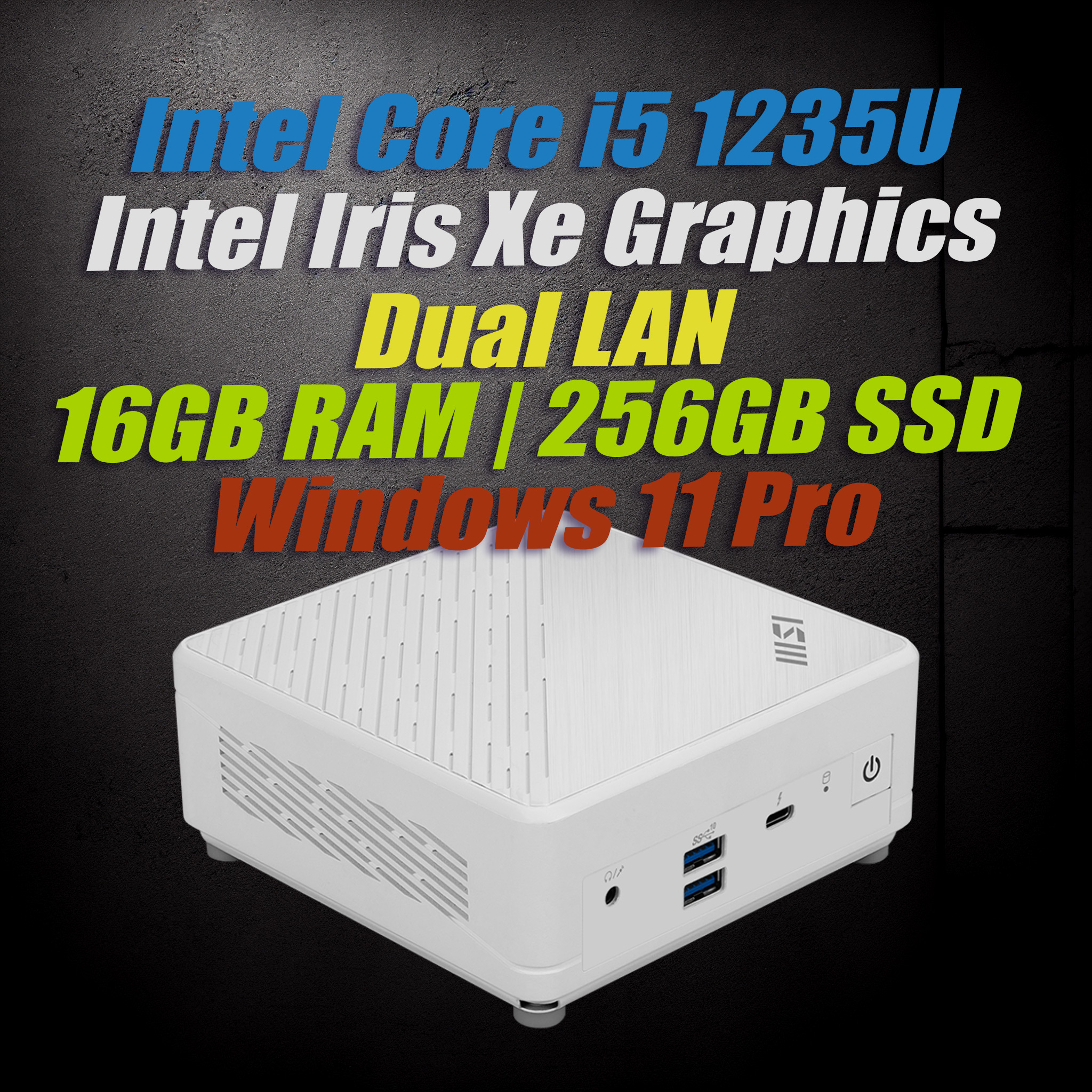 MSI Cubi 5 12M W i5-1235U Barebone|16GB DDR4|256GB SSD| Win11 - image 2