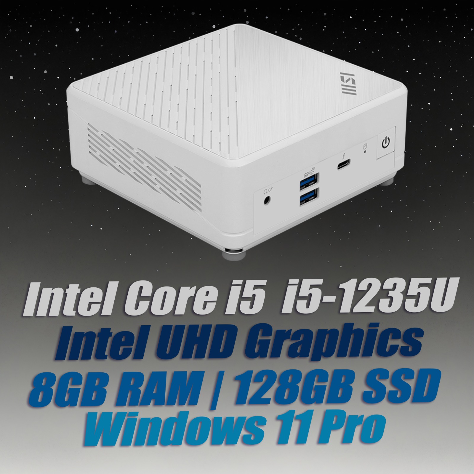MSI Cubi 5 12M W i5-1235U Barebone|8GB DDR4|128GB SSD| Win11 - image 2