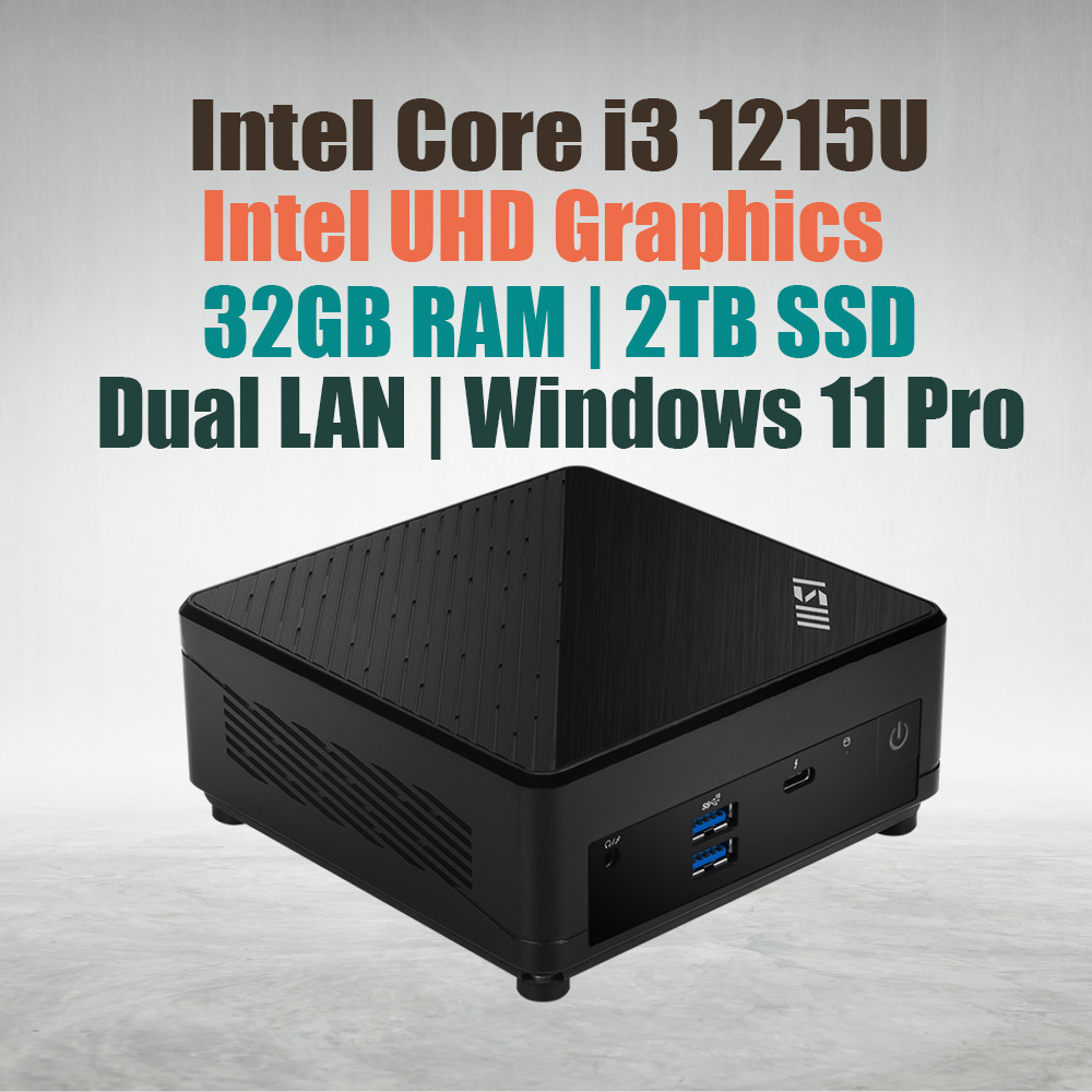 MSI Cubi 5 12M i3-1215U Barebone|32GB DDR4|2TB SSD| Win11 - image 2