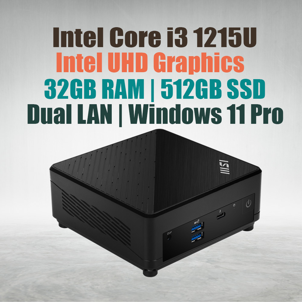 MSI Cubi 5 12M i3-1215U Barebone|32GB DDR4|512GB SSD| Win11 - image 2
