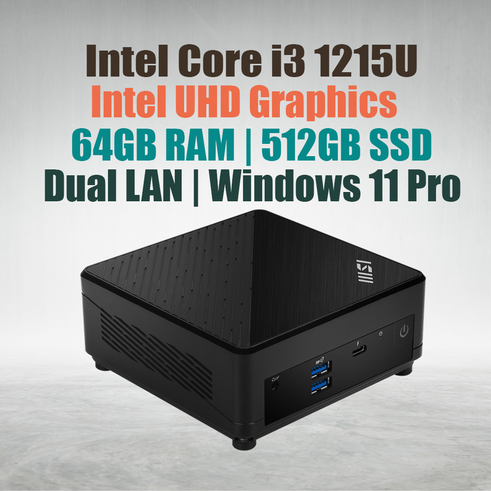 MSI Cubi 5 12M i3-1215U Barebone|64GB DDR4|512GB SSD| Win11 - image 2