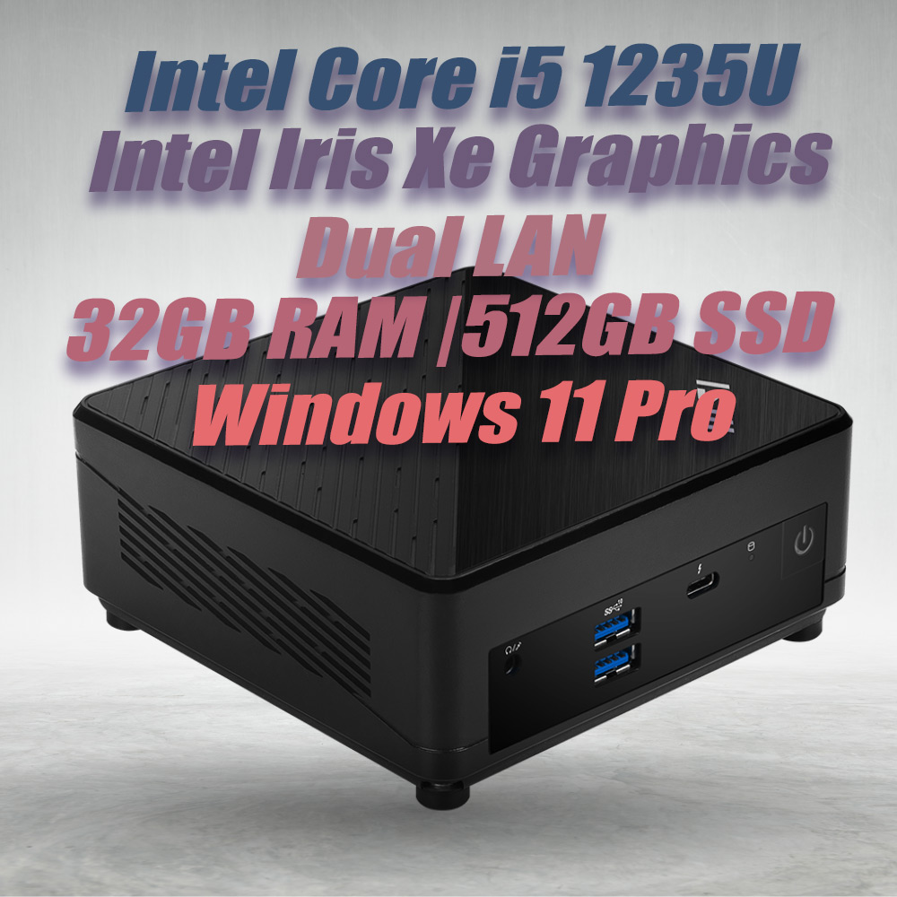 MSI Cubi 5 12M i5-1235U|32GB DDR4 RAM|512GB SSD|Win11 - image 2