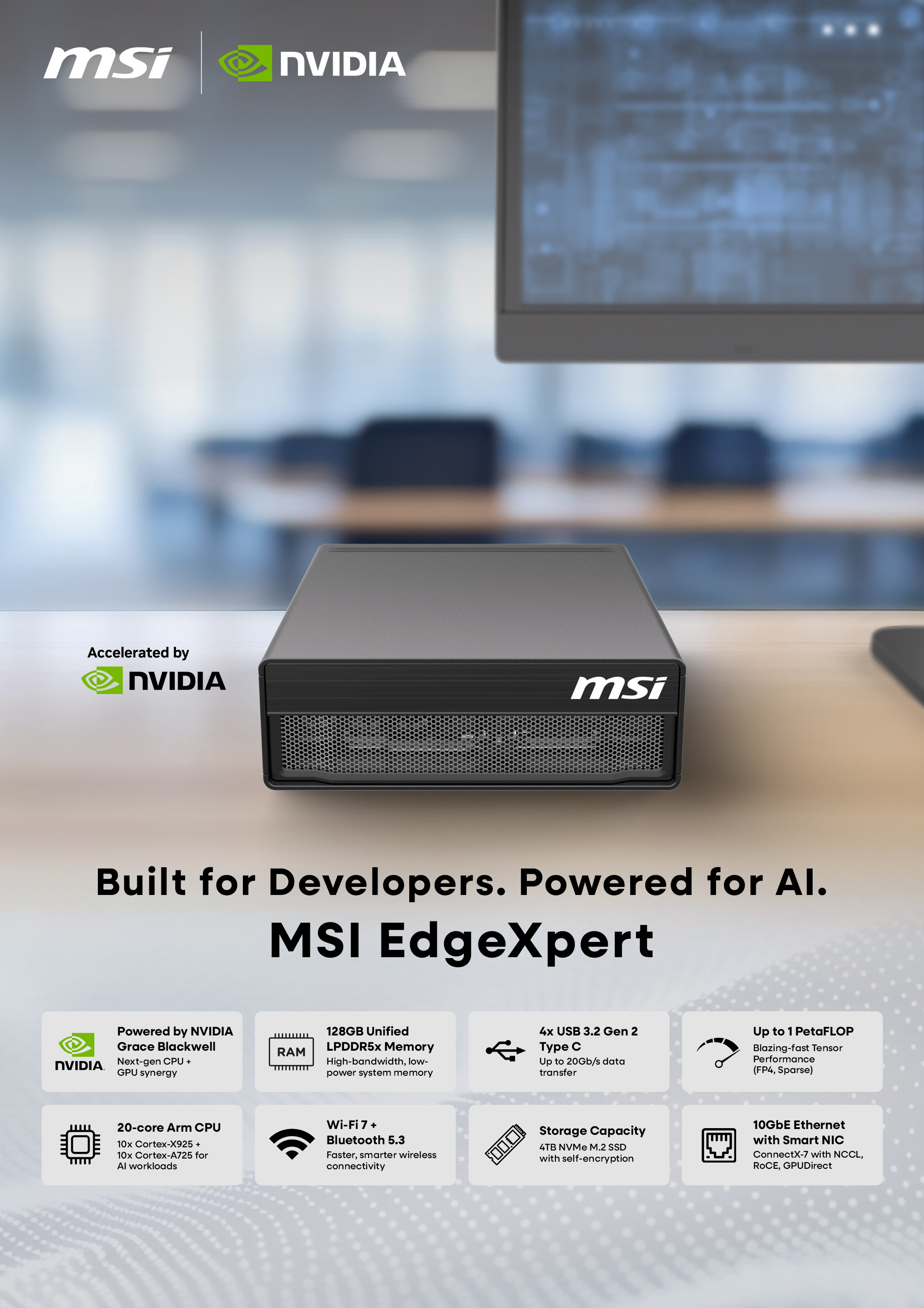 MSI EdgeXpert NVIDIA GB10 4TB AI Supercomputer Dual Pack - image 6