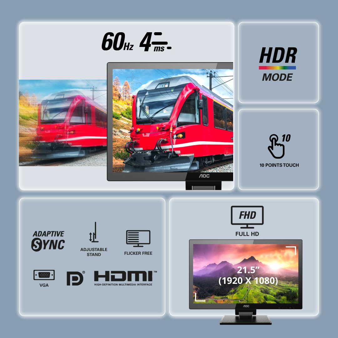 AOC 22P2T 21.5inch VA Full HD Monitor - image 6