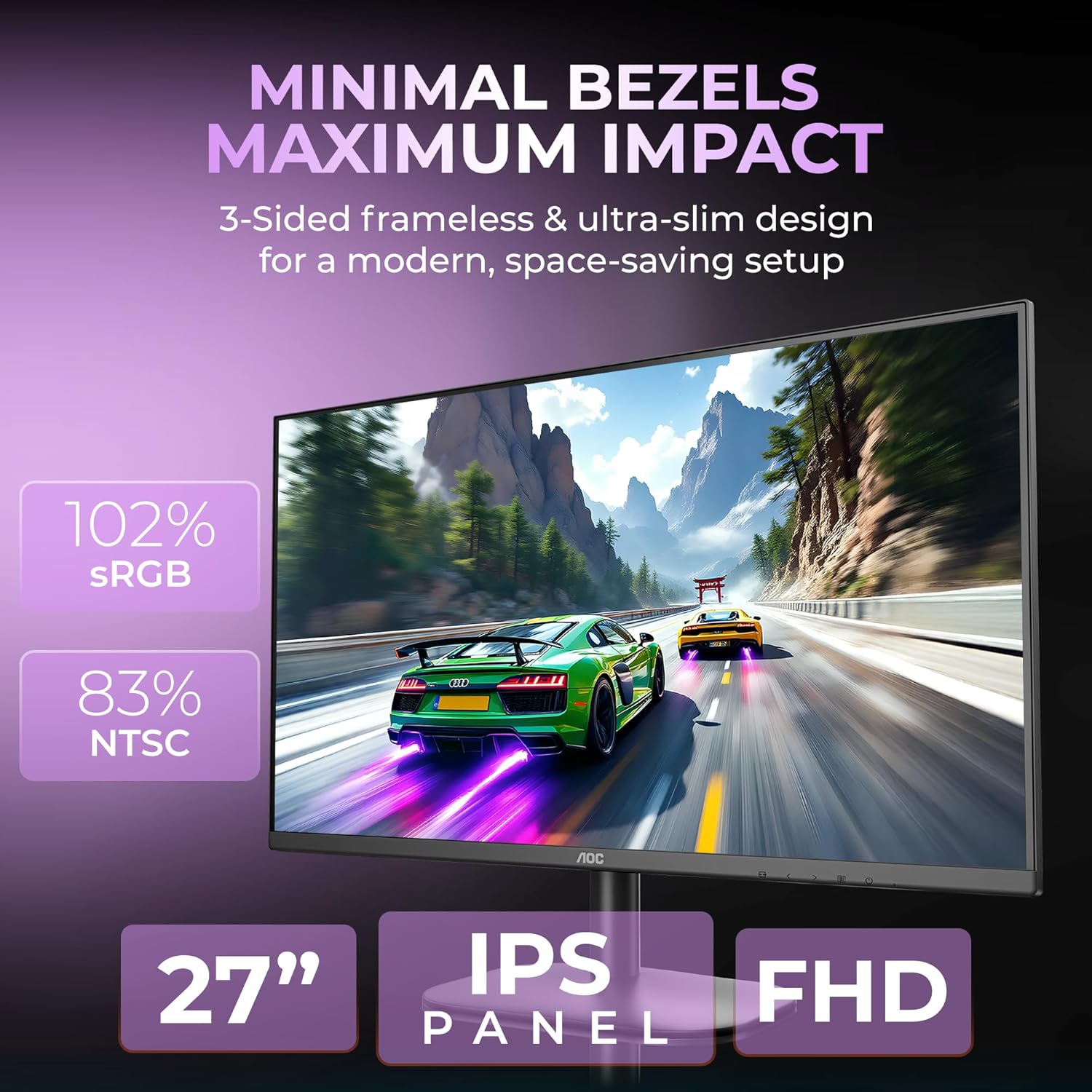 AOC 27B2H2 27inch Full HD IPS Monitor - image 5