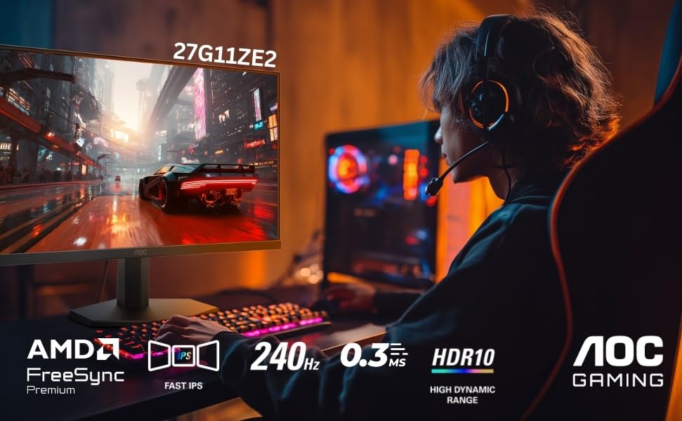 AOC 27G11ZE2 27Inch IPS FHD 240Hz Gaming Monitor - image 6