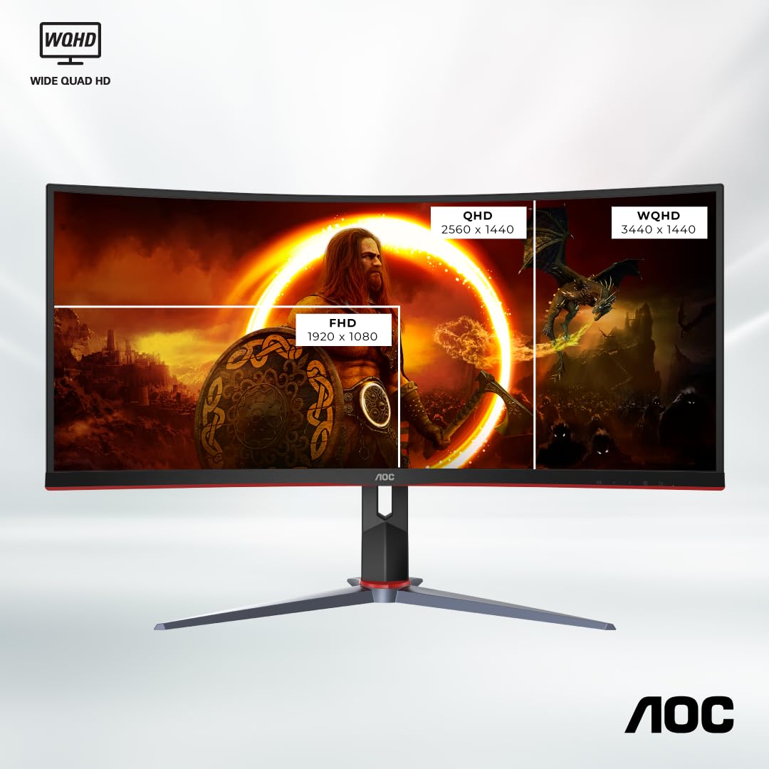 AOC CU34G2XP 34inch Ultrawide Curved WQHD Gaming Monitor - image 2