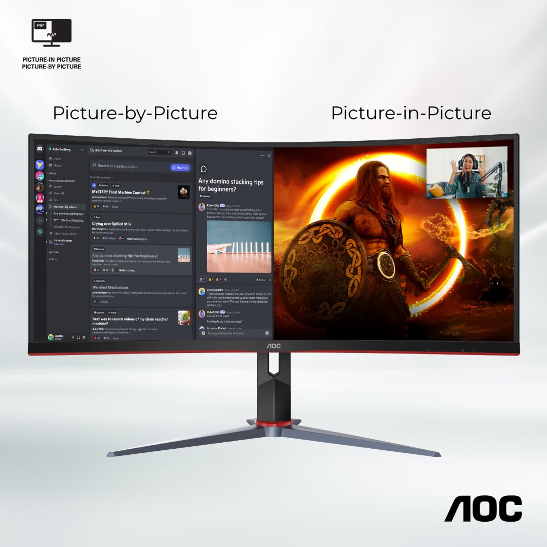 AOC CU34G2XP 34inch Ultrawide Curved WQHD Gaming Monitor - image 4