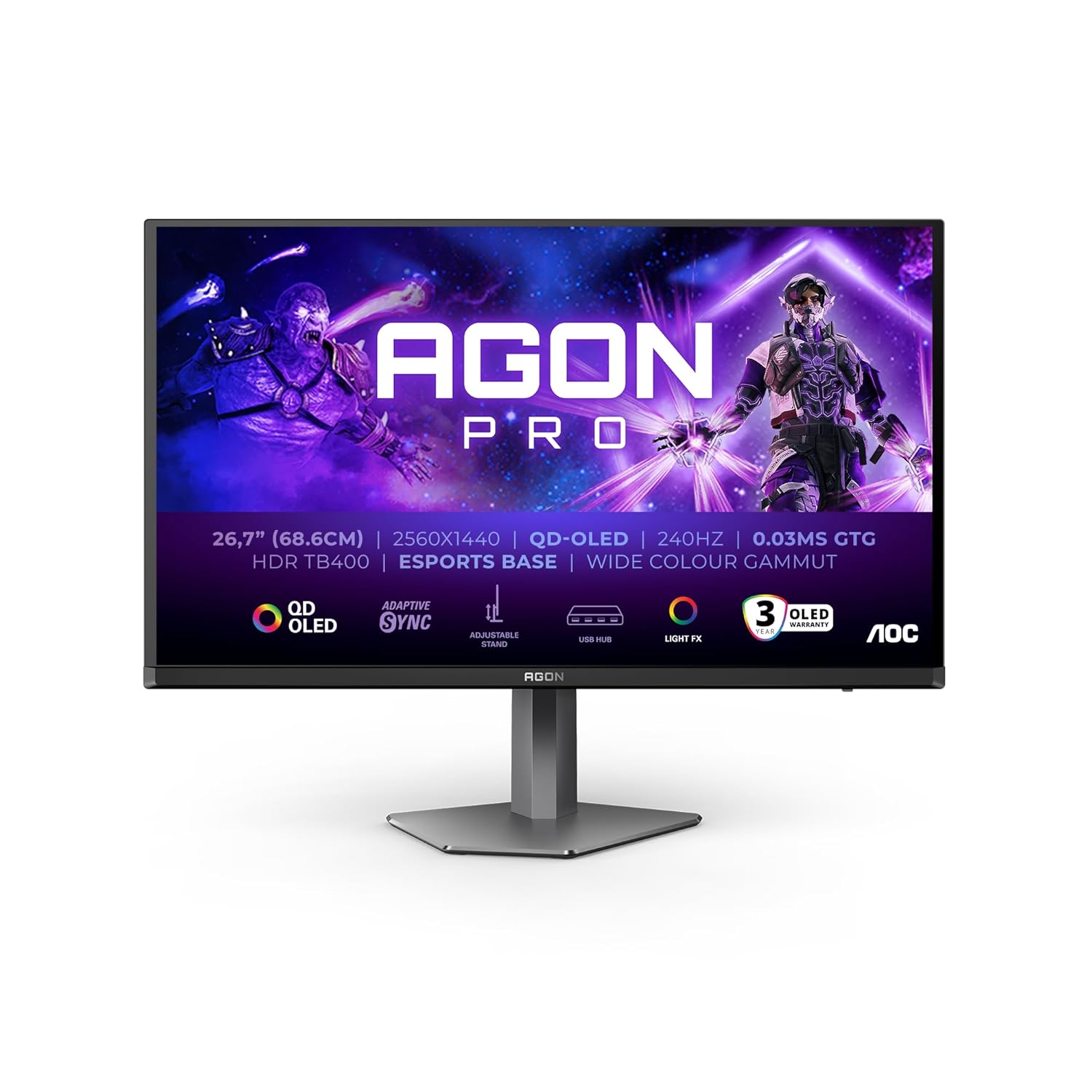 AOC AGON Pro AG276QZD2 27inch QHD OLED Monitor - image 2
