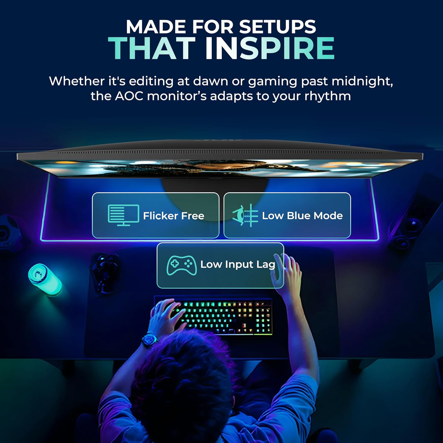 AOC Q27B3S2 27inch QHD IPS Gaming Monitor - image 4