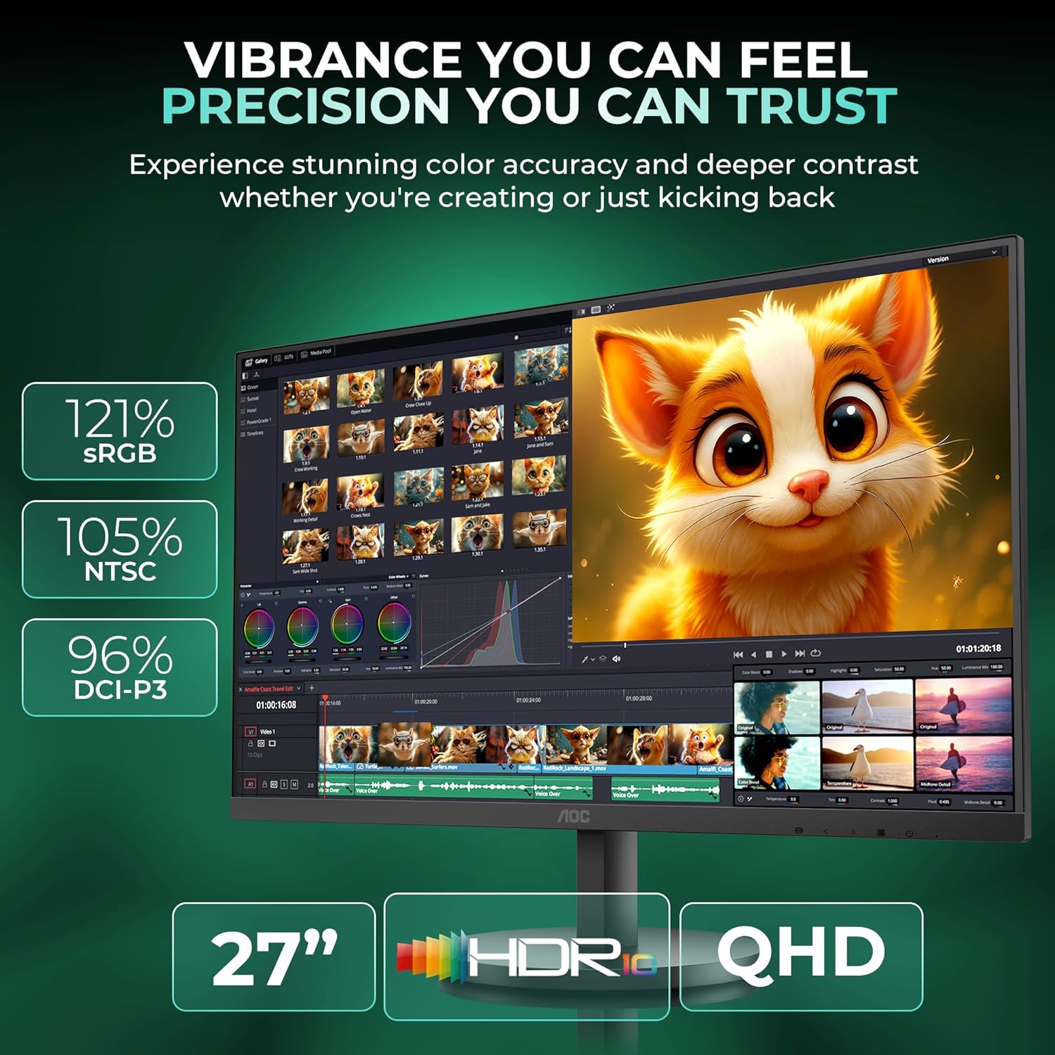 AOC Q27B3S2 27inch QHD IPS Gaming Monitor - image 5