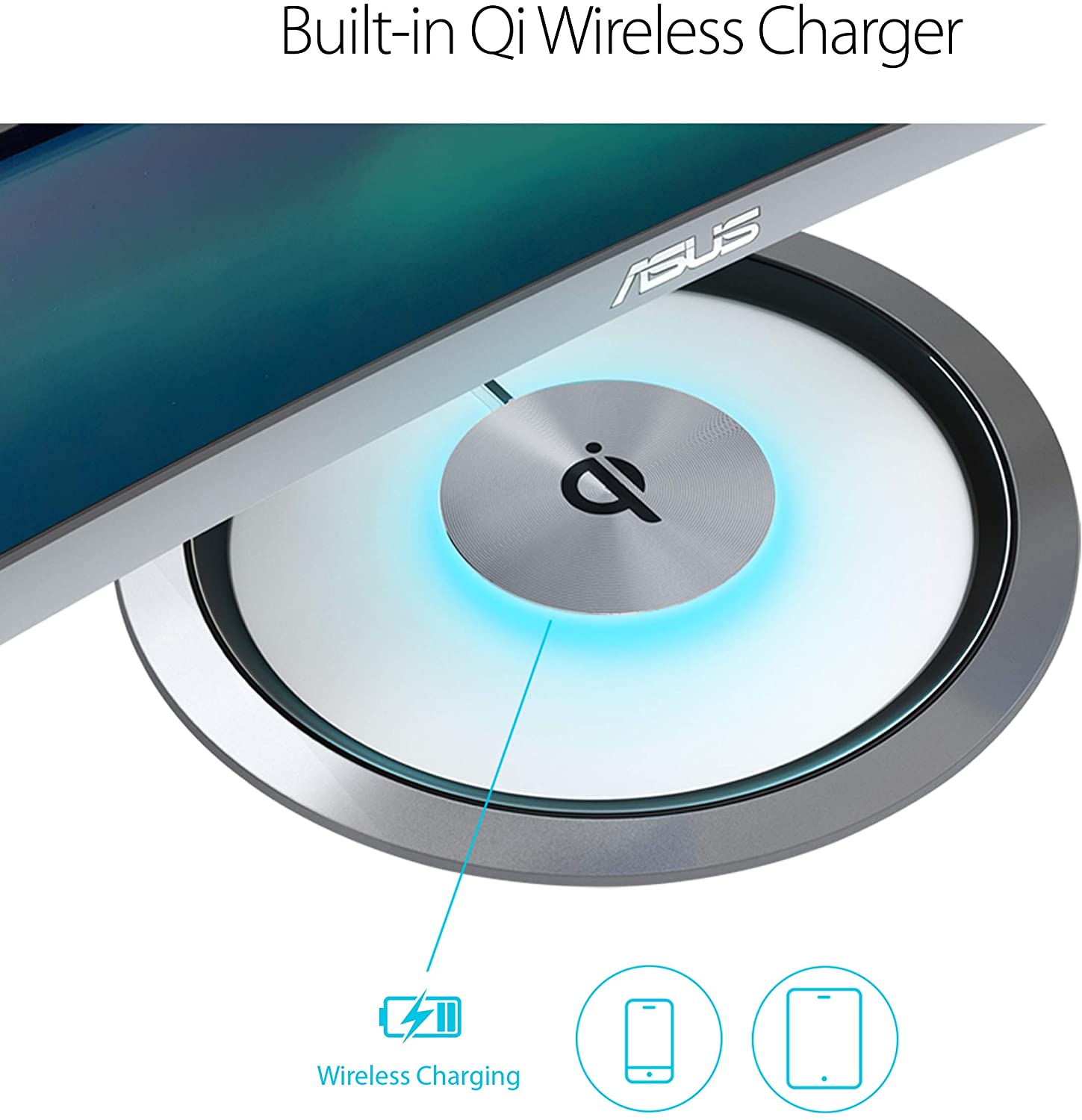 ASUS Designo Curve MX38VC UWQHD IPS Monitor with Qi Charging - image 3