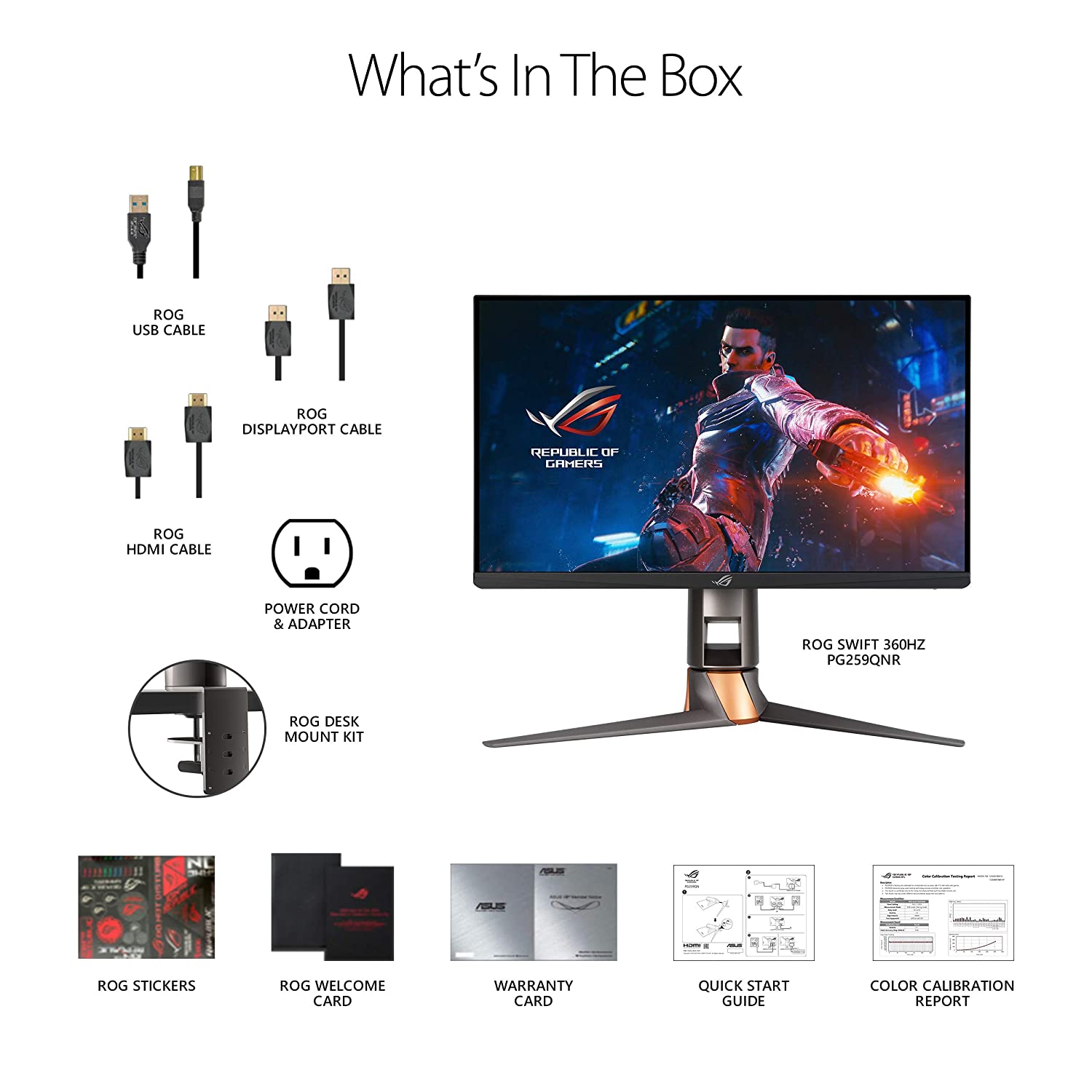 ASUS ROG SWIFT 360Hz PG259QNR Fast IPS G-SYNC 1ms Monitor - image 7