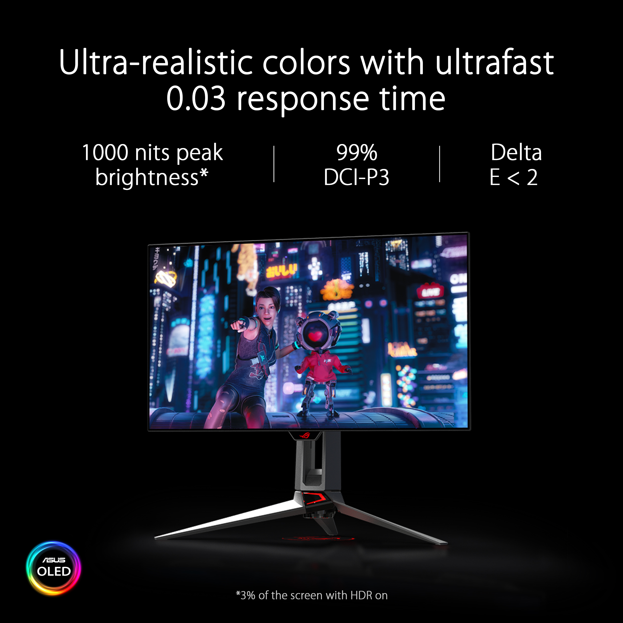 ASUS ROG Swift WOLED PG27AQDM 27-inch QHD 240Hz Gaming Monitor - image 3