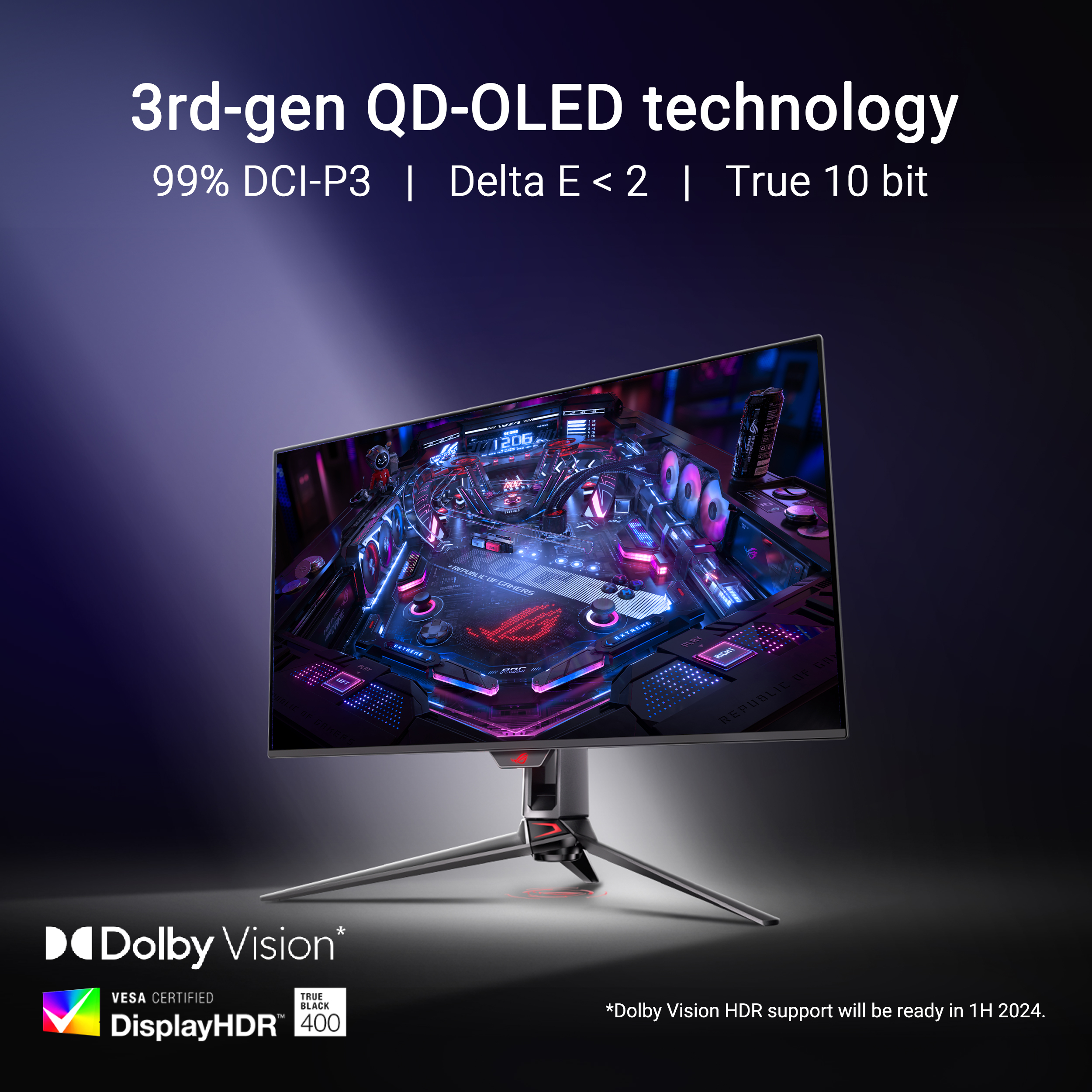 ASUS ROG Swift OLED PG32UCDM 32-inch 4K QD-OLED 240Hz Gaming Monitor - image 4