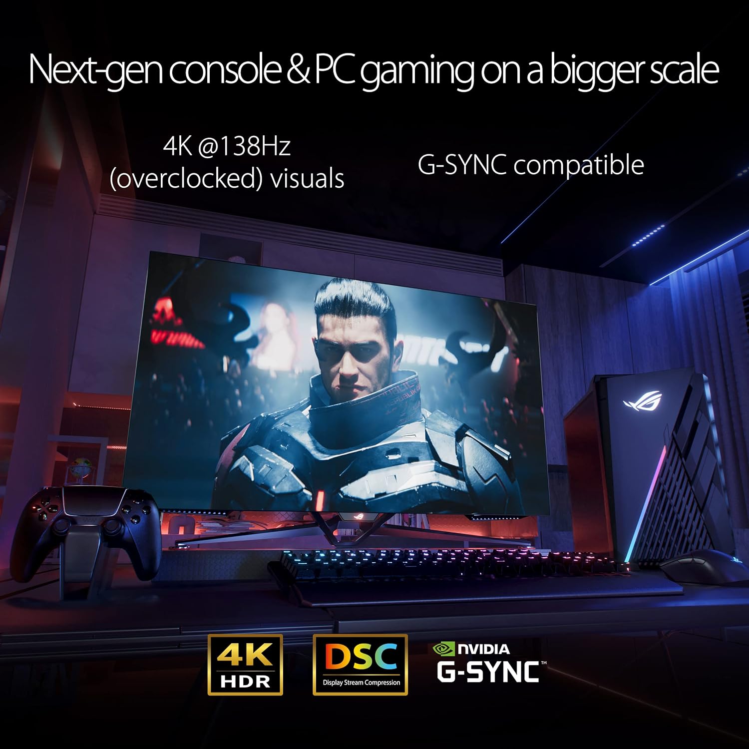ASUS ROG Swift OLED PG42UQ 4K 138Hz 0.1 ms G-SYNC Monitor - image 5