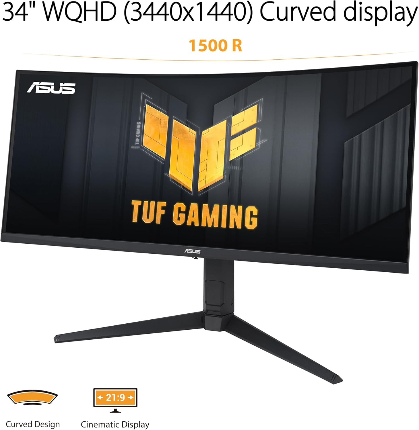 ASUS TUF Gaming VG34VQL3A QHD 165Hz FreeSync Curved Monitor - image 2