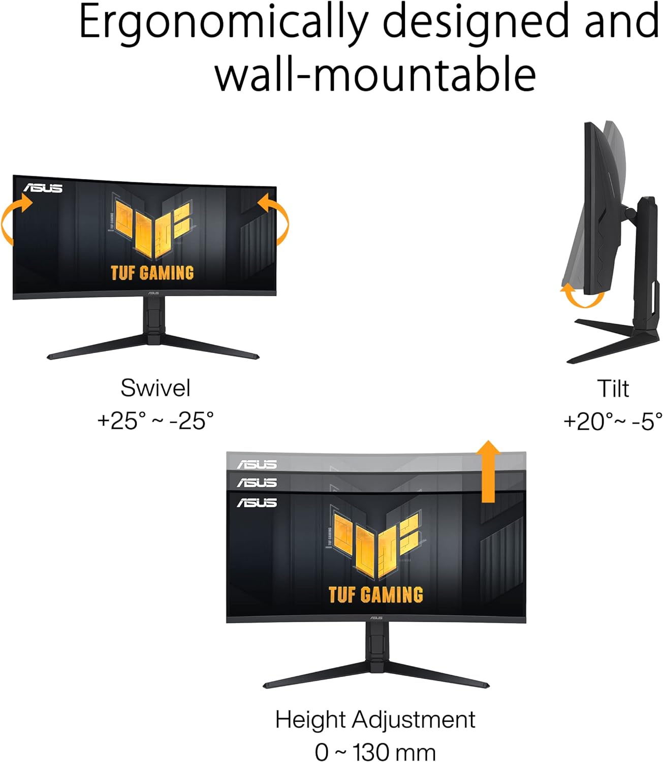 ASUS TUF Gaming VG34VQL3A QHD 165Hz FreeSync Curved Monitor - image 5