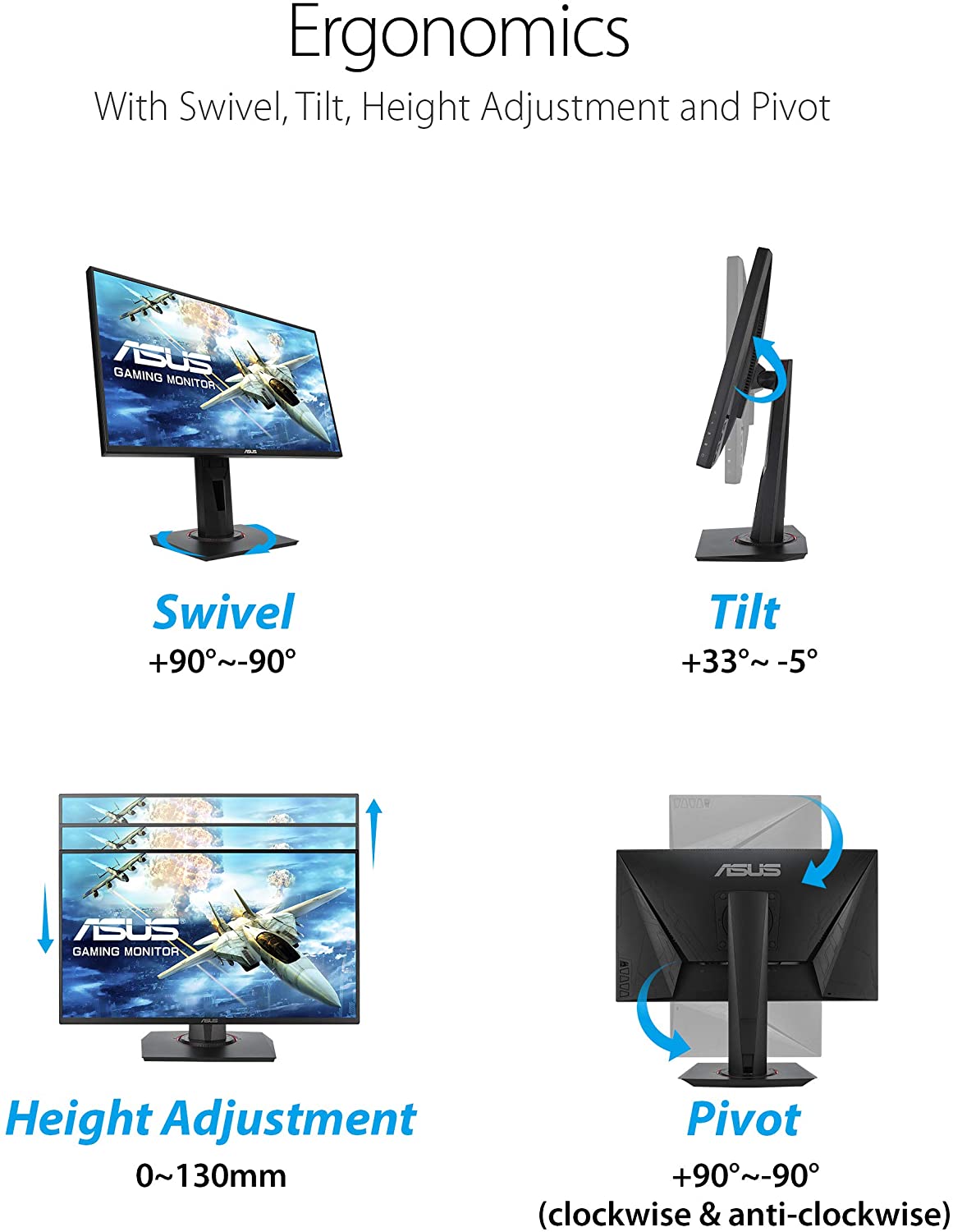 ASUS VG258QR 24.5-inch Full HD 165Hz G-SYNC Compatible Gaming Monitor - image 6