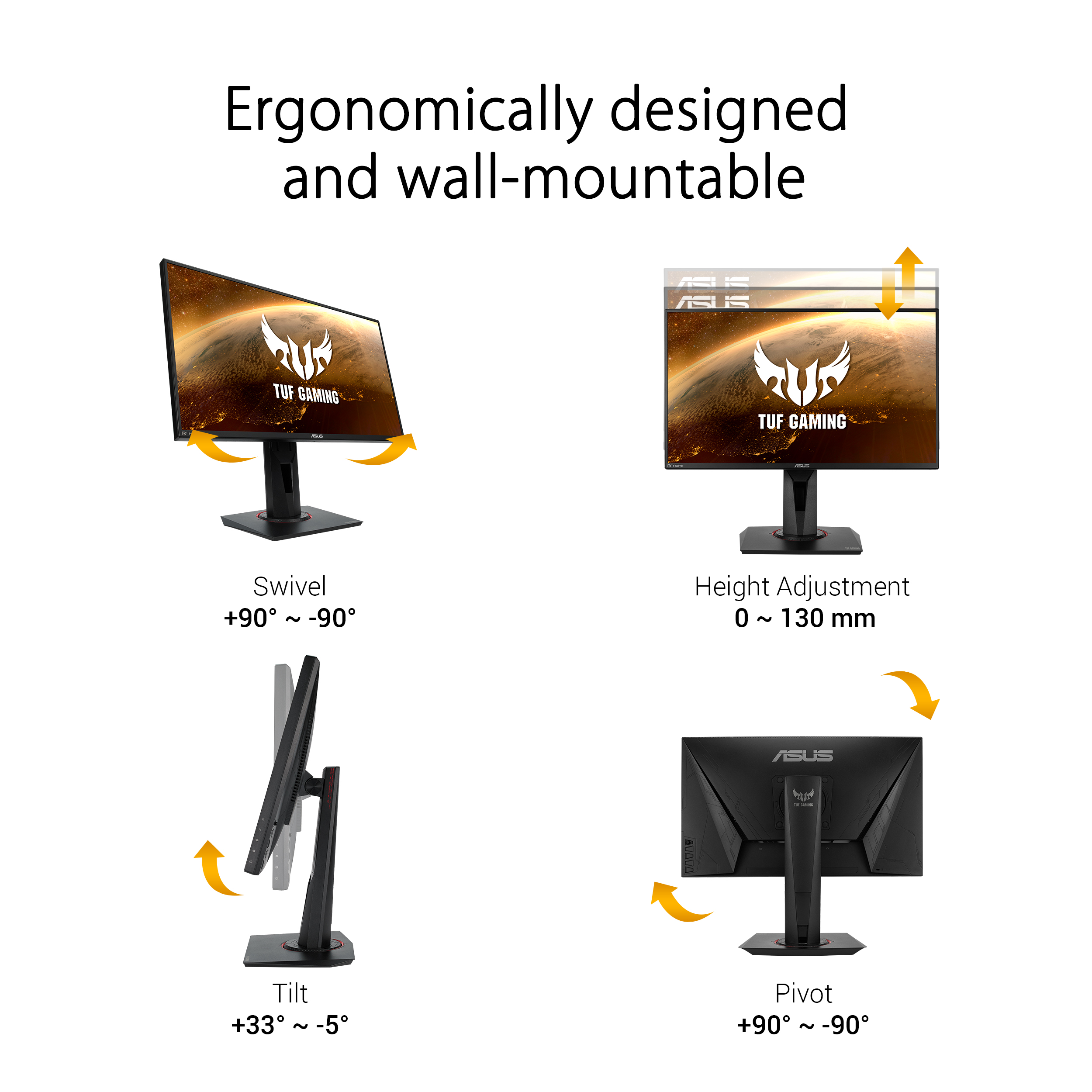 ASUS TUF Gaming VG259QR IPS 165Hz 1ms G-SYNC Monitor - image 4
