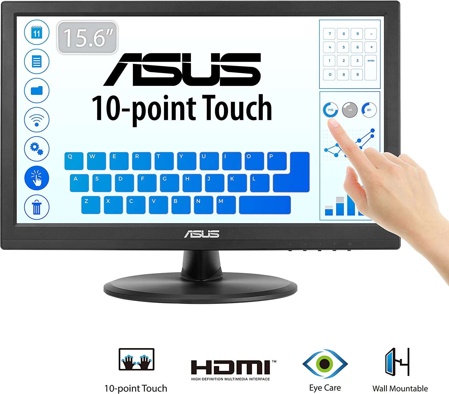 Asus VT168HR 16 Inch Touchscreen Monitor - image 2