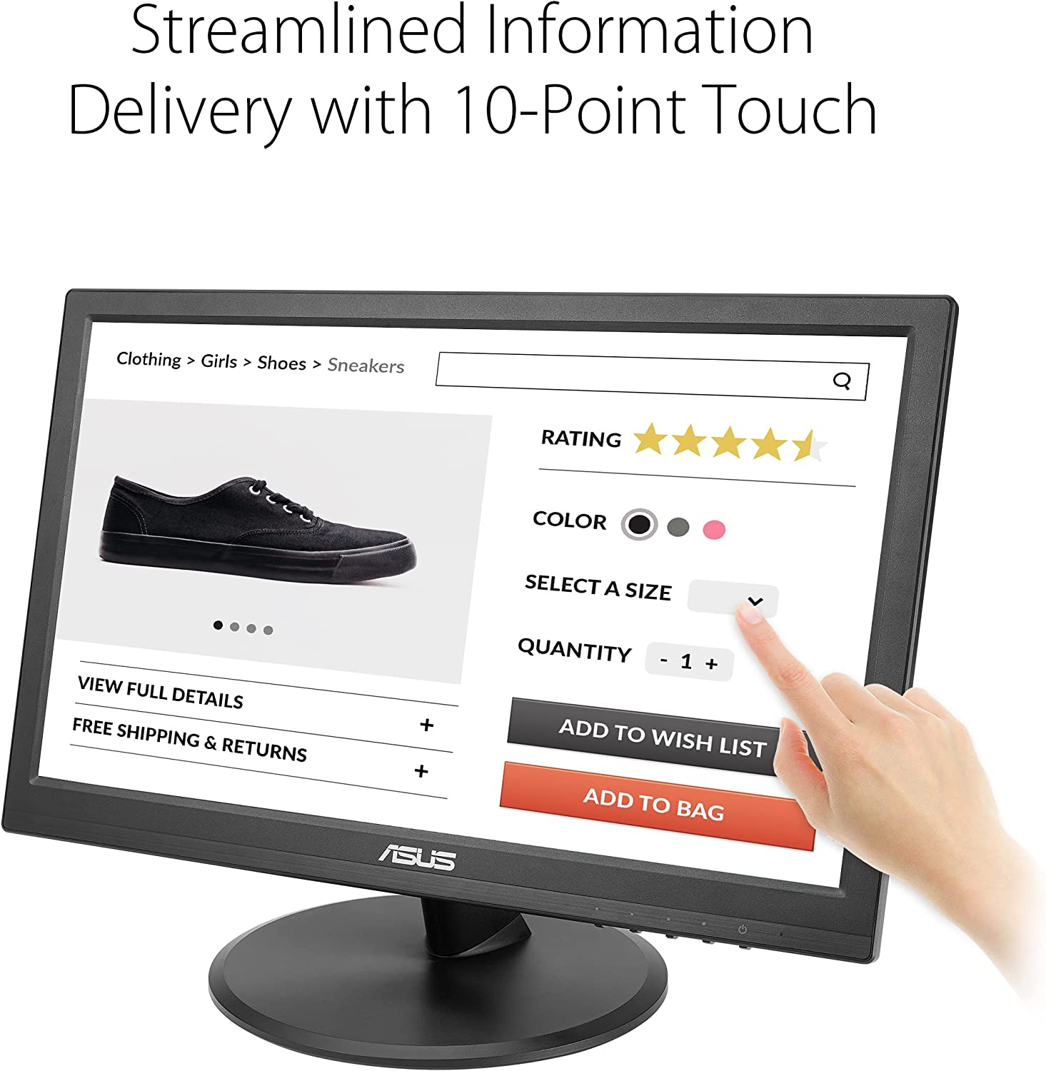 Asus VT168HR 16 Inch Touchscreen Monitor - image 3