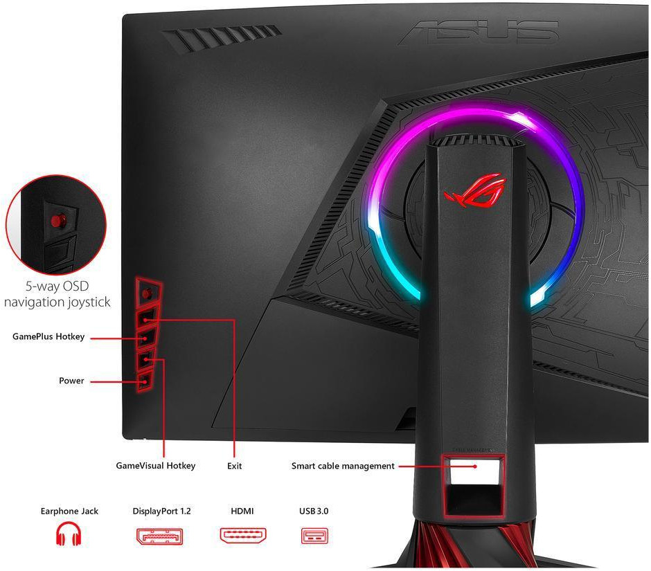 ASUS ROG Strix XG32VQ 144Hz WQHD FreeSync Curved Gaming Monitor - image 5
