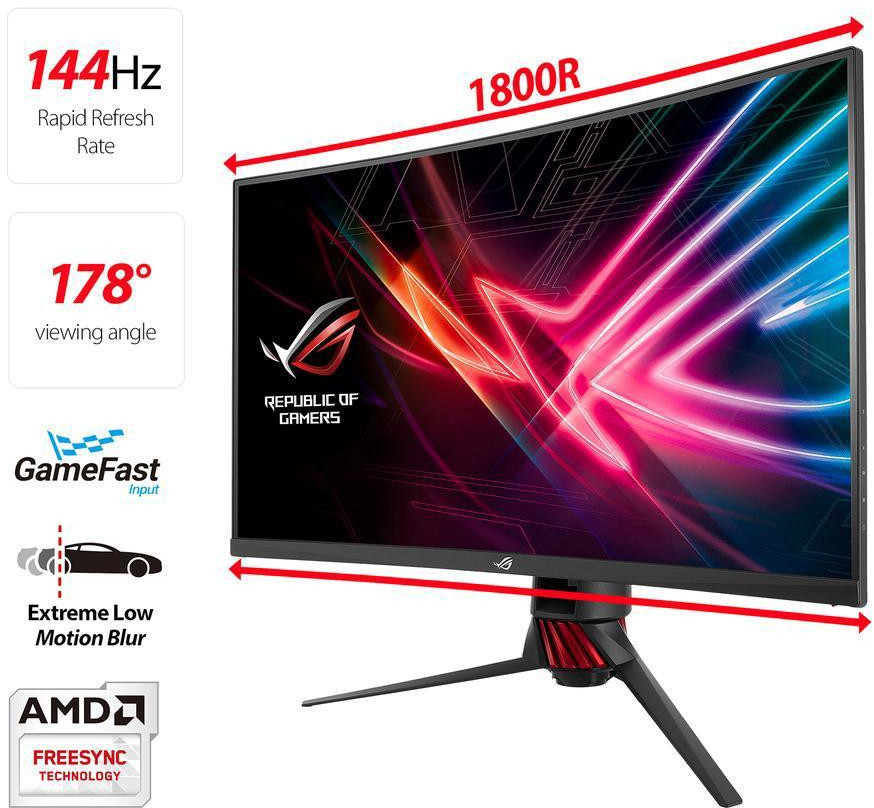 ASUS ROG Strix XG32VQ 144Hz WQHD FreeSync Curved Gaming Monitor - image 2